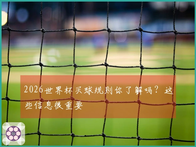 2026世界杯买球规则你了解吗？这些信息很重要